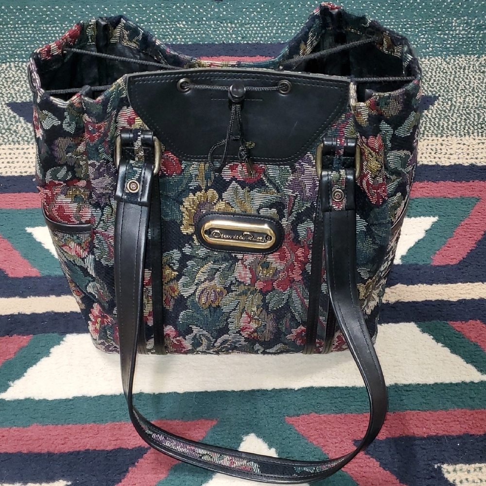 Vintage Floral Tapestry Shoulder Bag Carry On